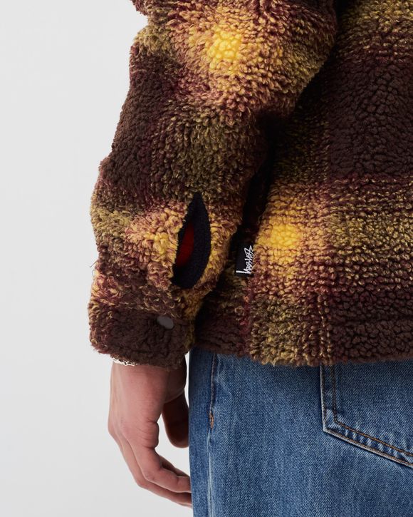 Shadow Plaid Sherpa Zip Shirt