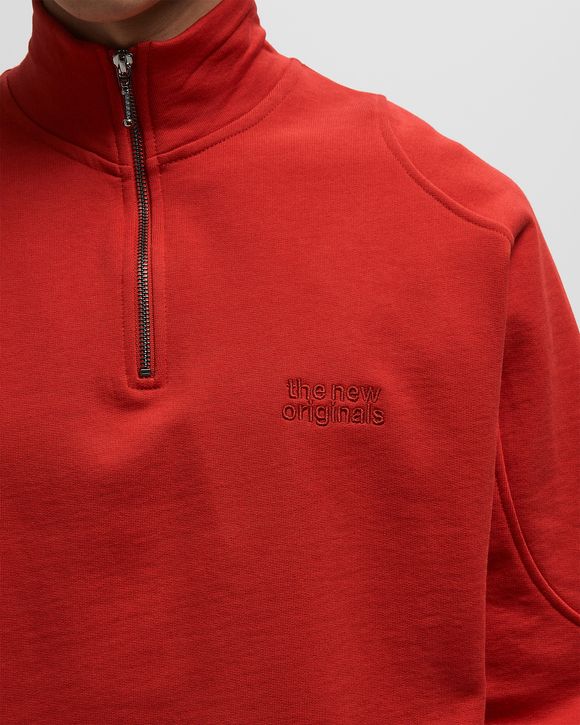 EMBLEM HALF-ZIP SWEATER