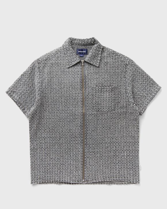 Damaged Denim Zip S/S Shirt