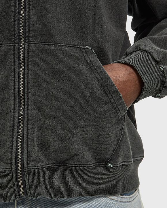 Damaged Zip Up Hoodie