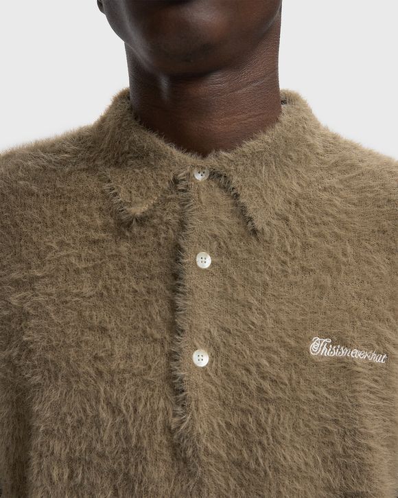 SCT-Logo Shaggy Knit Polo