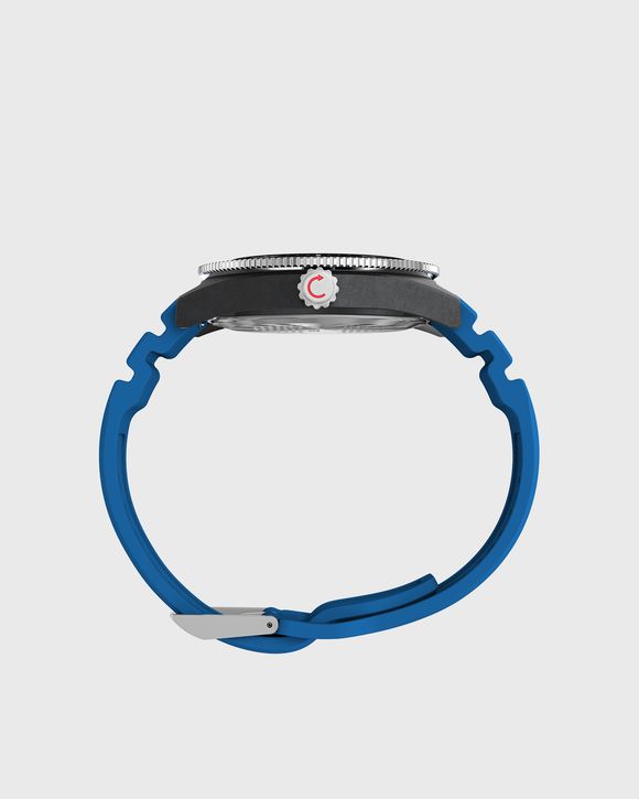 Deep Water Reef 200 Composite Black Dial Blue Rubber Strap 43mm case