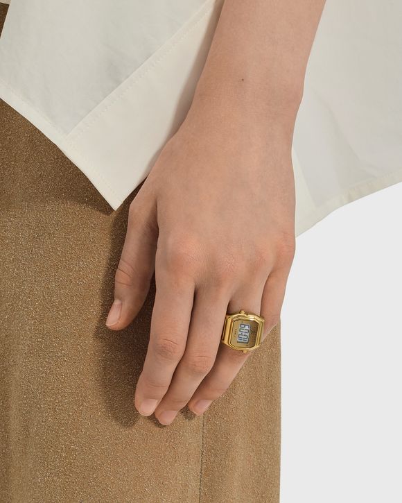 x MM6 T80 Gold-Tone Ring Watch - S/M