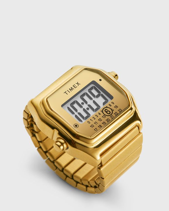 x MM6 T80 Gold-Tone Ring Watch - S/M