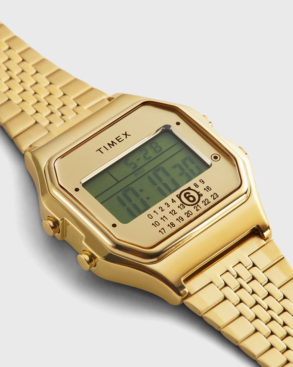 x MM6 T80 Gold-Tone Watch & Bracelet