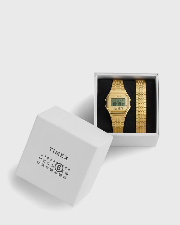x MM6 T80 Gold-Tone Watch & Bracelet