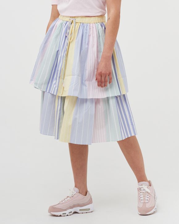 HCW ARCHIVE MULTI STP MIDI 'COLLECTION' SKIRT
