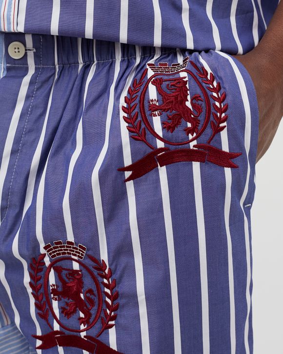 POPLIN CREST MIXED STRIPE 'COLLECTION' SHORTS