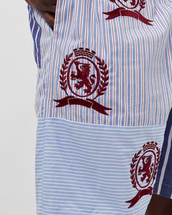 POPLIN CREST MIXED STRIPE 'COLLECTION' SHORTS