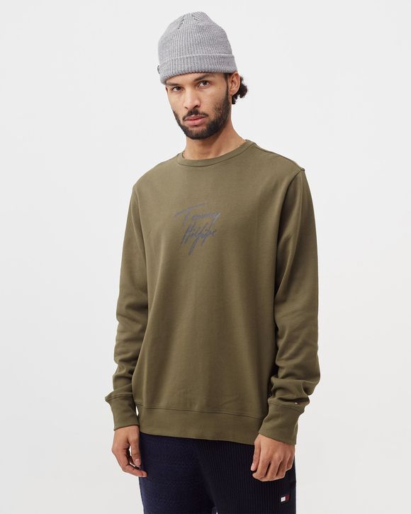 SIGNATURE LOGO STRETCH ORGANIC COTTON SWEATSHIRT