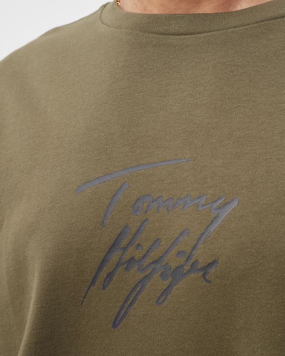 SIGNATURE LOGO STRETCH ORGANIC COTTON SWEATSHIRT