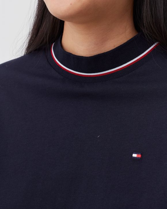 WMNS RELAXED GBL STP MOCK-NK TEE