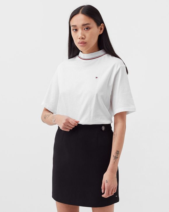 WMNS RELAXED GBL STP MOCK-NK TEE