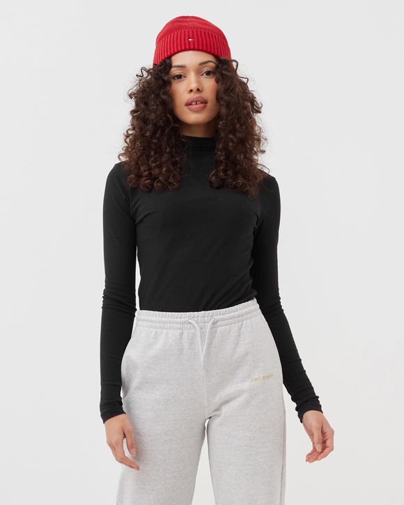 WMNS SKINNY MODAL RIB HIGH-NK TOP L/S