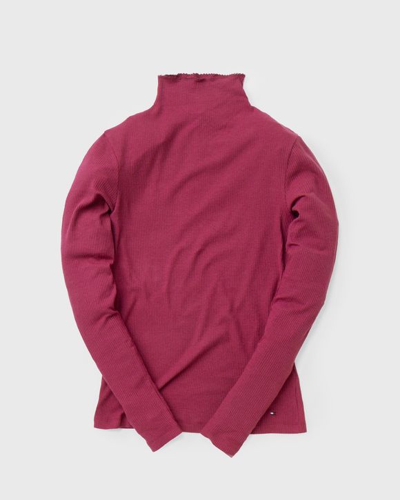 WMNS SKINNY MODAL RIB HIGH-NK TOP L/S