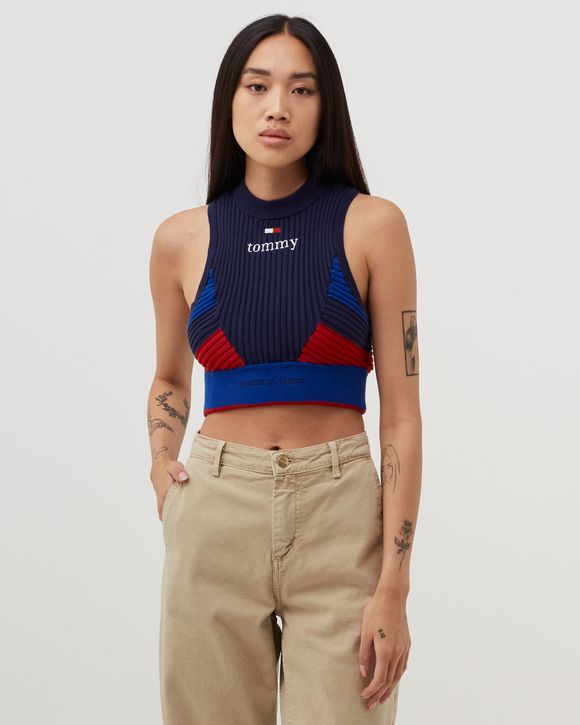 WMNS KNITTED RACER CROP TOP