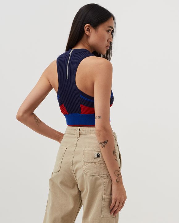 WMNS KNITTED RACER CROP TOP