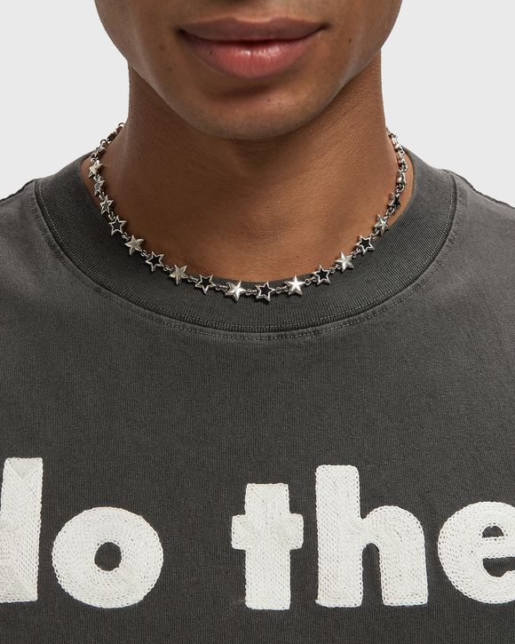 Black Enameled Stars Necklace