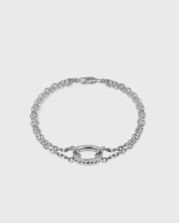 Enameled Multicolor Icon Link Bracelet Medium