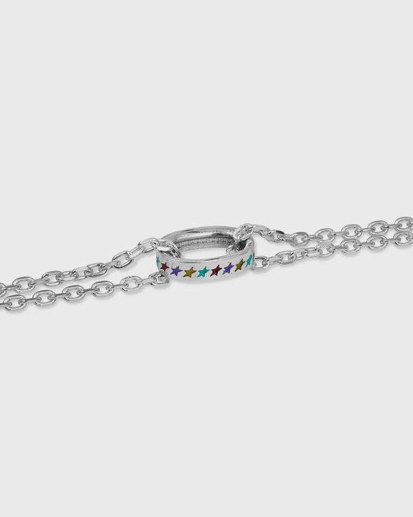 Enameled Multicolor Icon Link Bracelet Medium