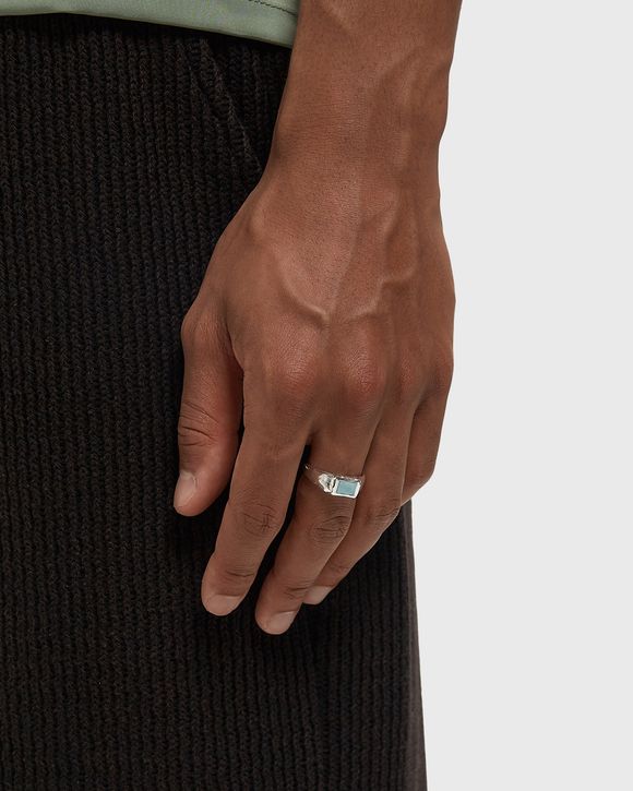 Rectangular Aquamarine Stone Ring