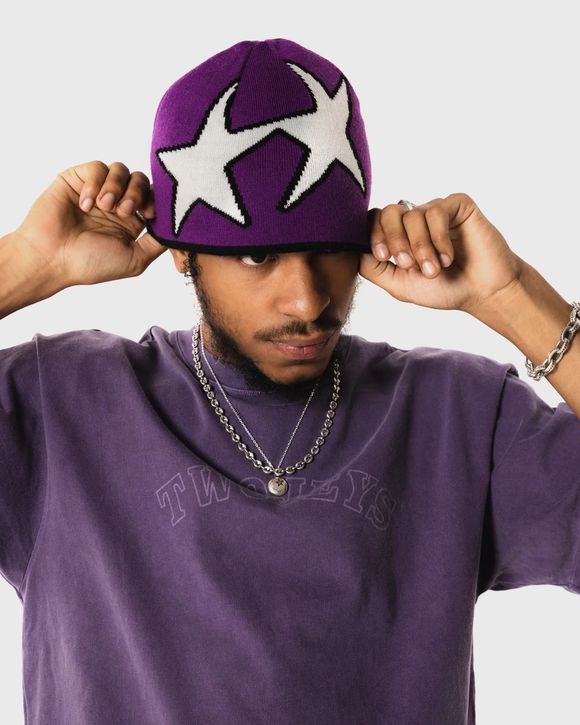Reversible Icon Black/Purple Beanie