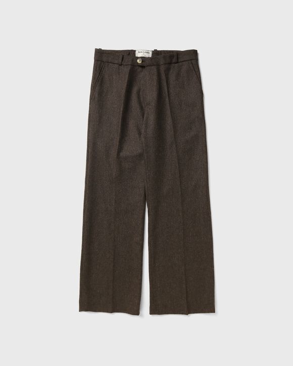 Brown Wool flared suit pants
