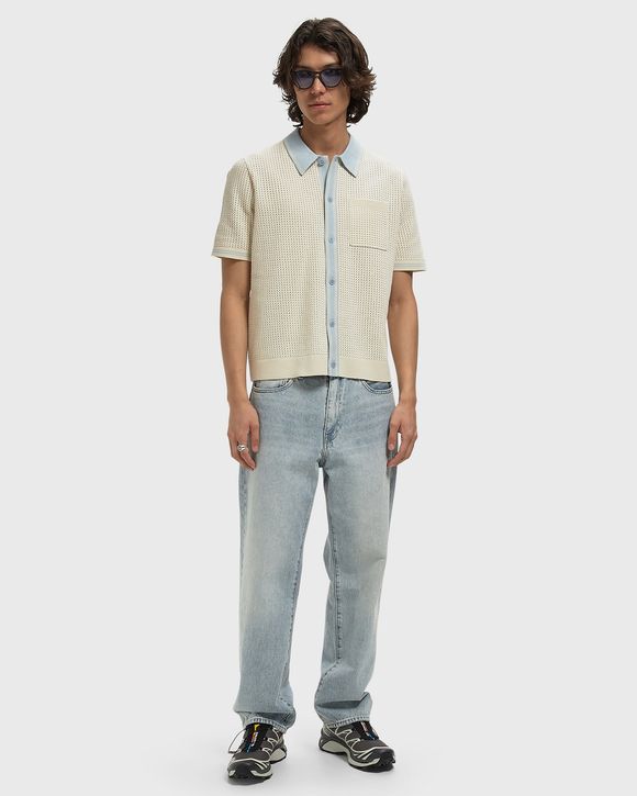 BELLE SS SHIRT TIPPED POINTELLE