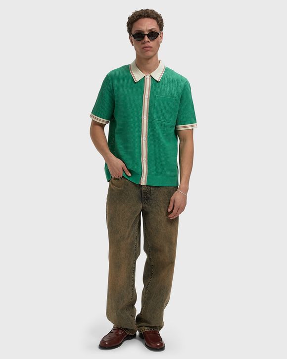 BELLE SS SHIRT TIPPED POINTELLE