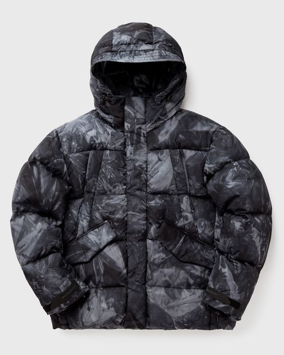 WOOLRICH BLACK LABEL - TIE DYE DOWN MID LENGTH PUFFA Black | BSTN