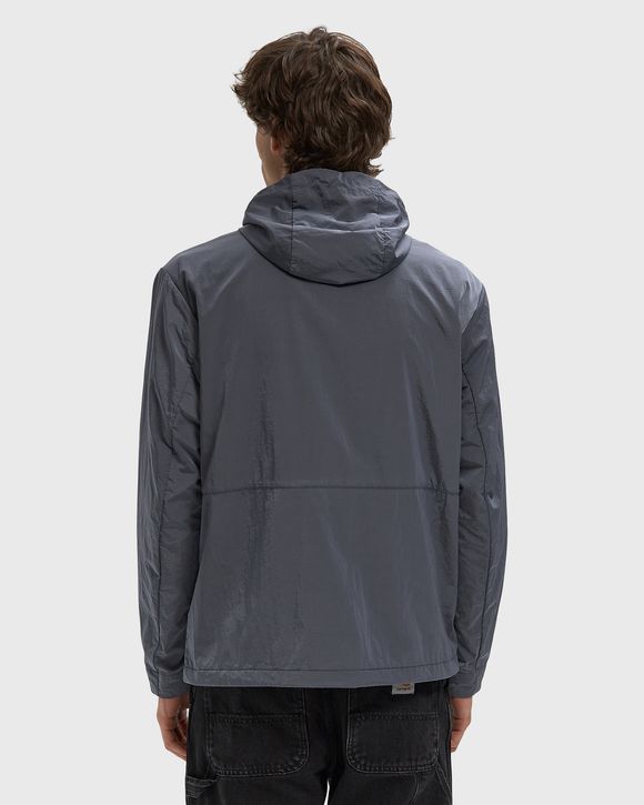 SHINY NYLON HOODED JACKET