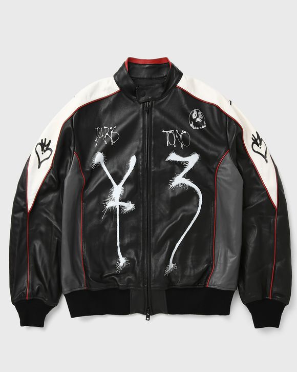 CHITO GRAPHIC LEATHER BIKER JACKET