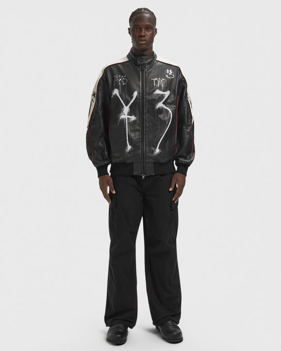 CHITO GRAPHIC LEATHER BIKER JACKET