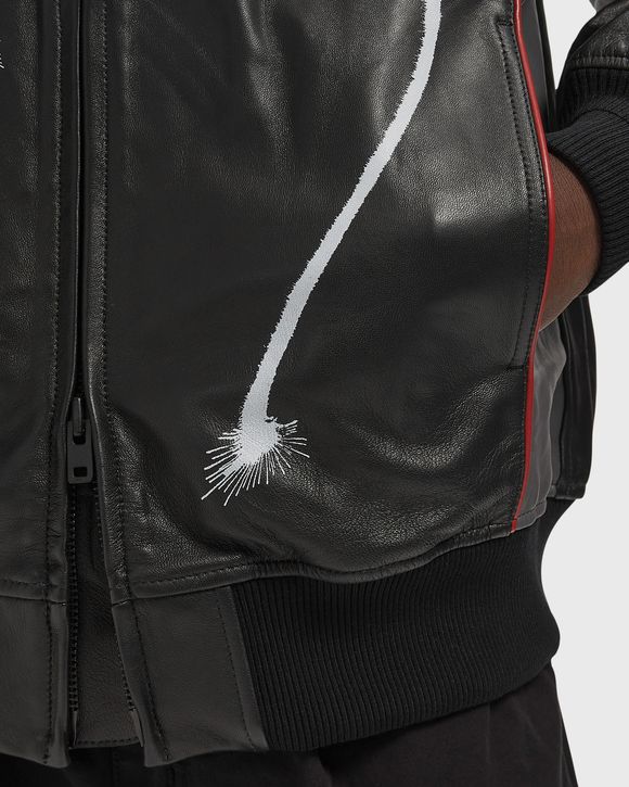 CHITO GRAPHIC LEATHER BIKER JACKET