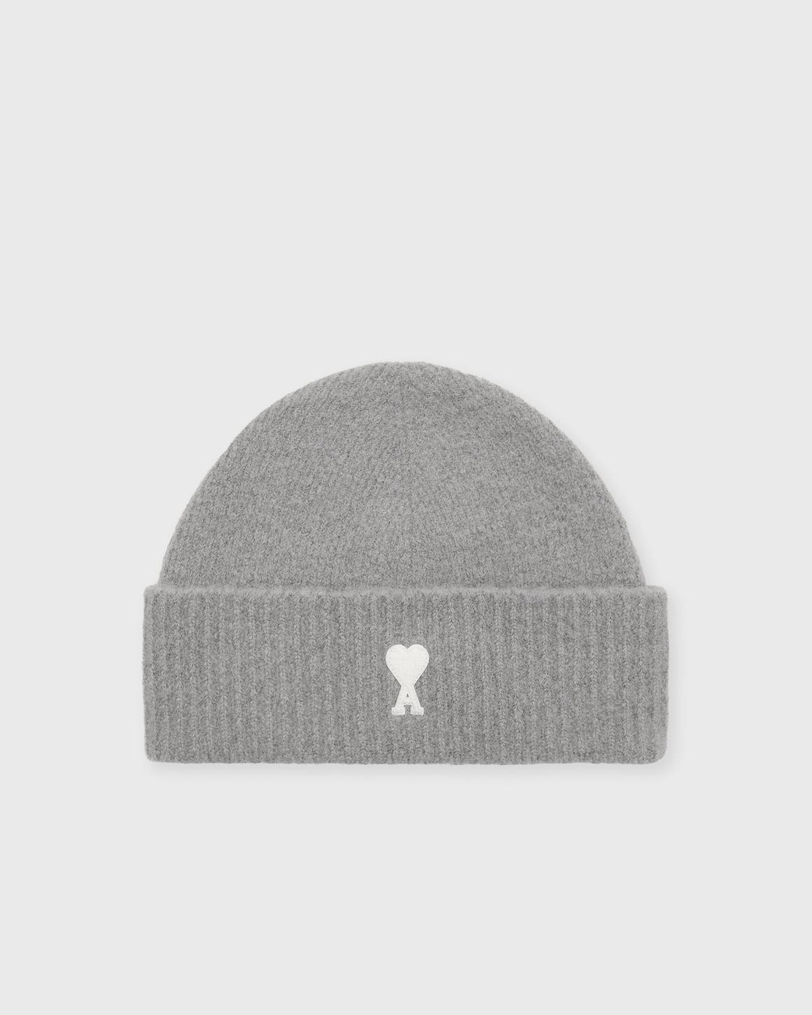 AMI Paris BEANIE WITH AMI DE COEUR Grey | BSTN Store