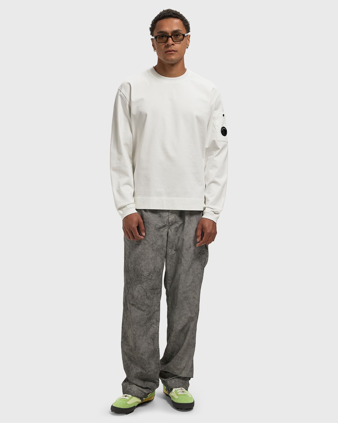 Ansicht 2 von C.P. Company 30/2 MERCERIZED JERSEY TWISTED LONG SLEEVE LENS TEE
