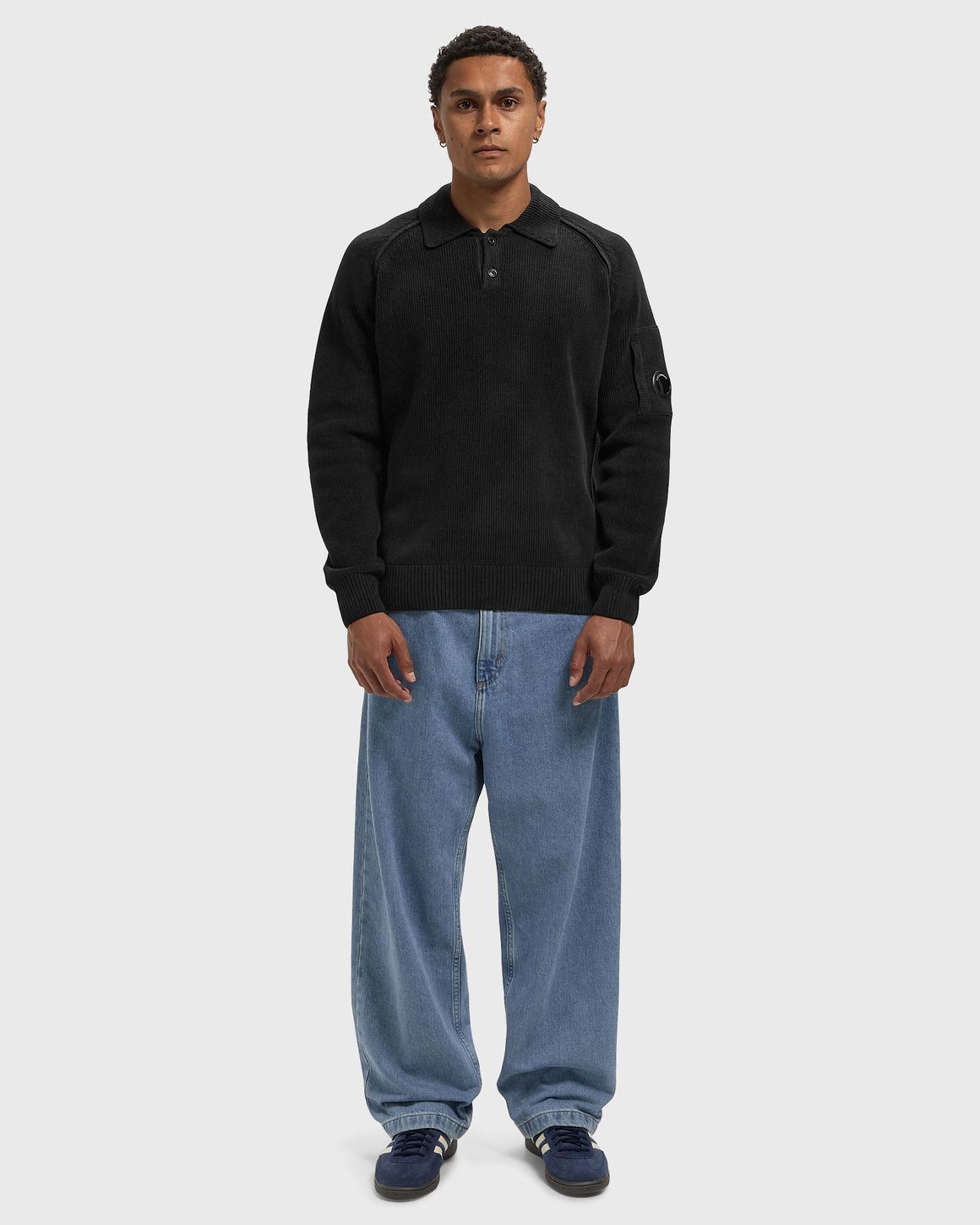Ansicht 2 von C.P. Company CHENILLE COTTON POLO SWEATER