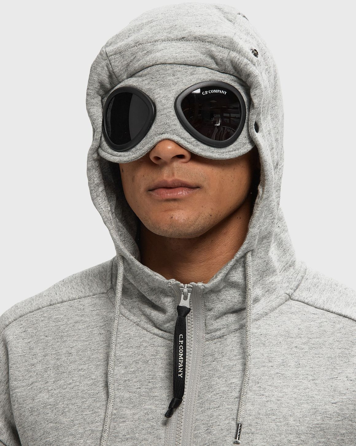 Ansicht 4 von C.P. Company DIAGONAL RAISED FLEECE GOGGLE ZIP SWEATSHIRT