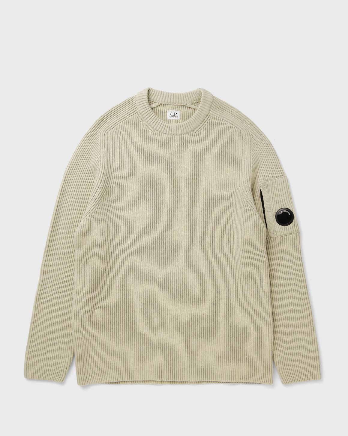 C.P. Company FULL RIB COTTON CREWNECK LENS SWEATER