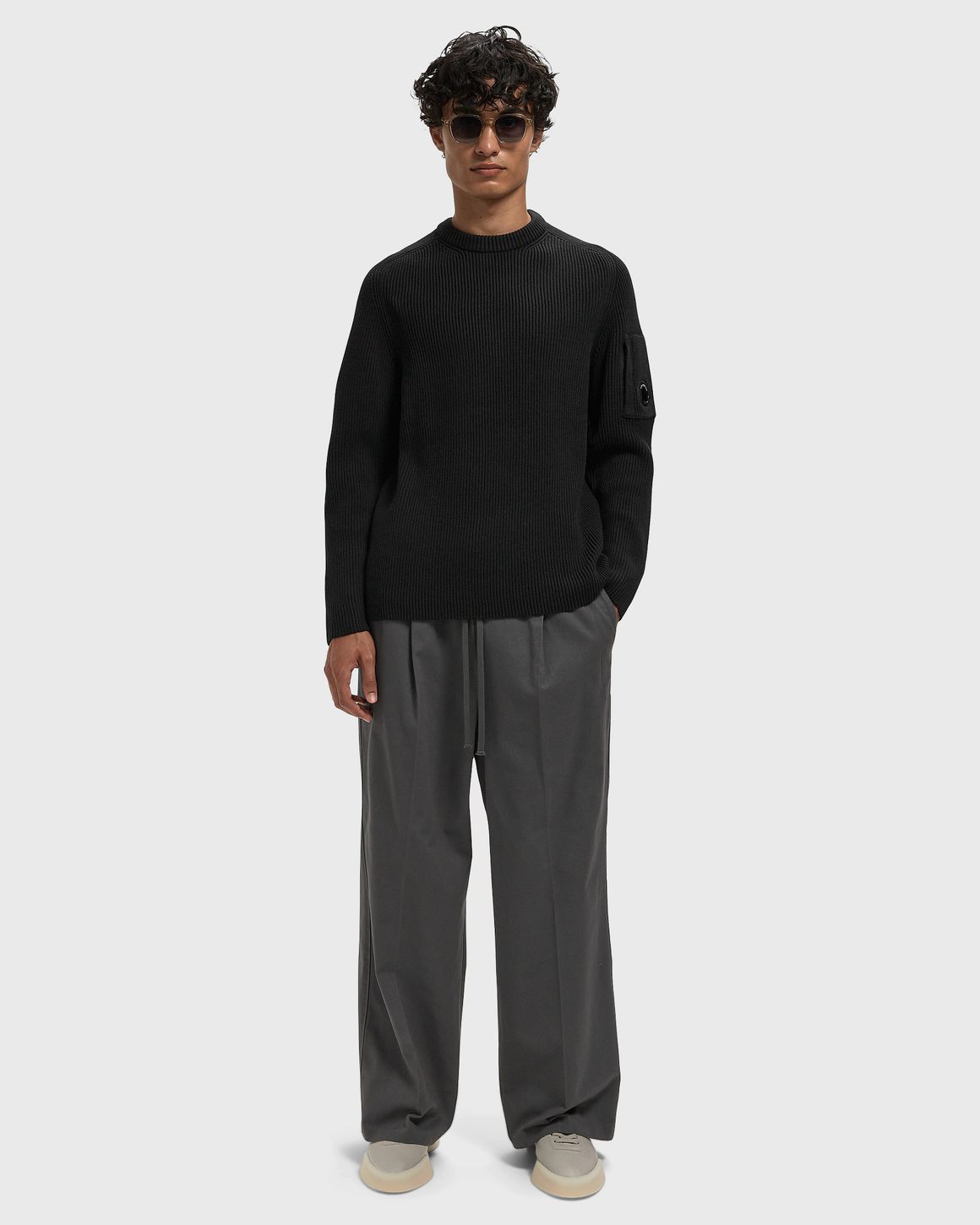 Ansicht 2 von C.P. Company FULL RIB COTTON CREWNECK LENS SWEATER