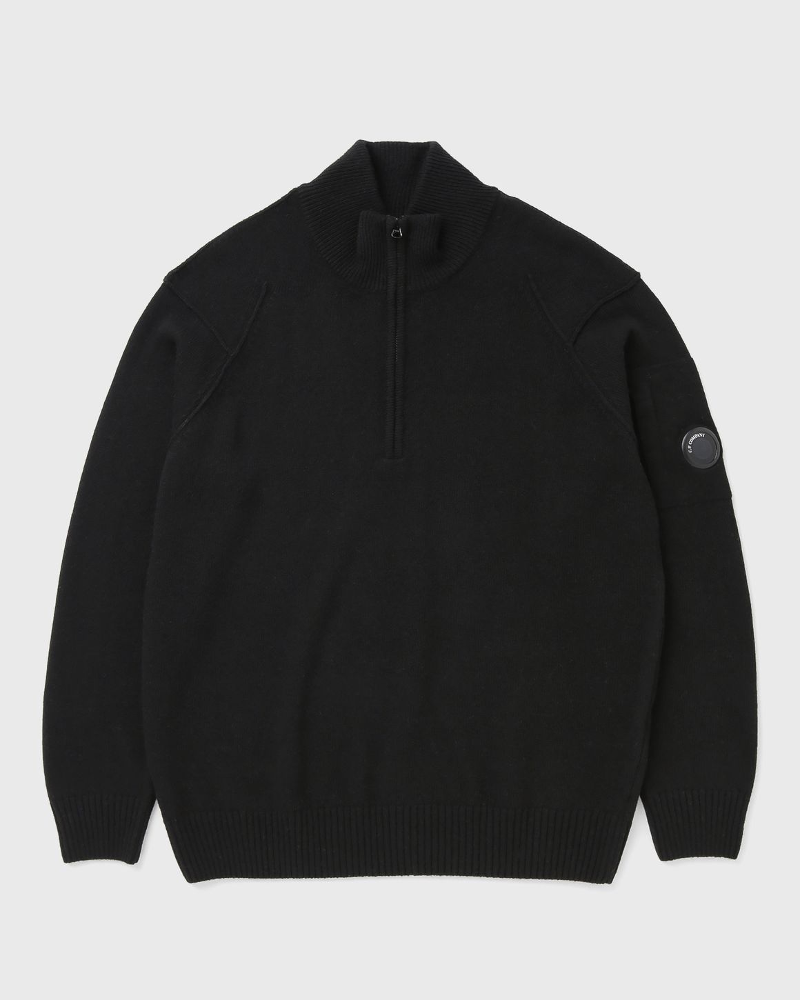C.P. Company LAMBSWOOL GRS HALF ZIP SWEATER