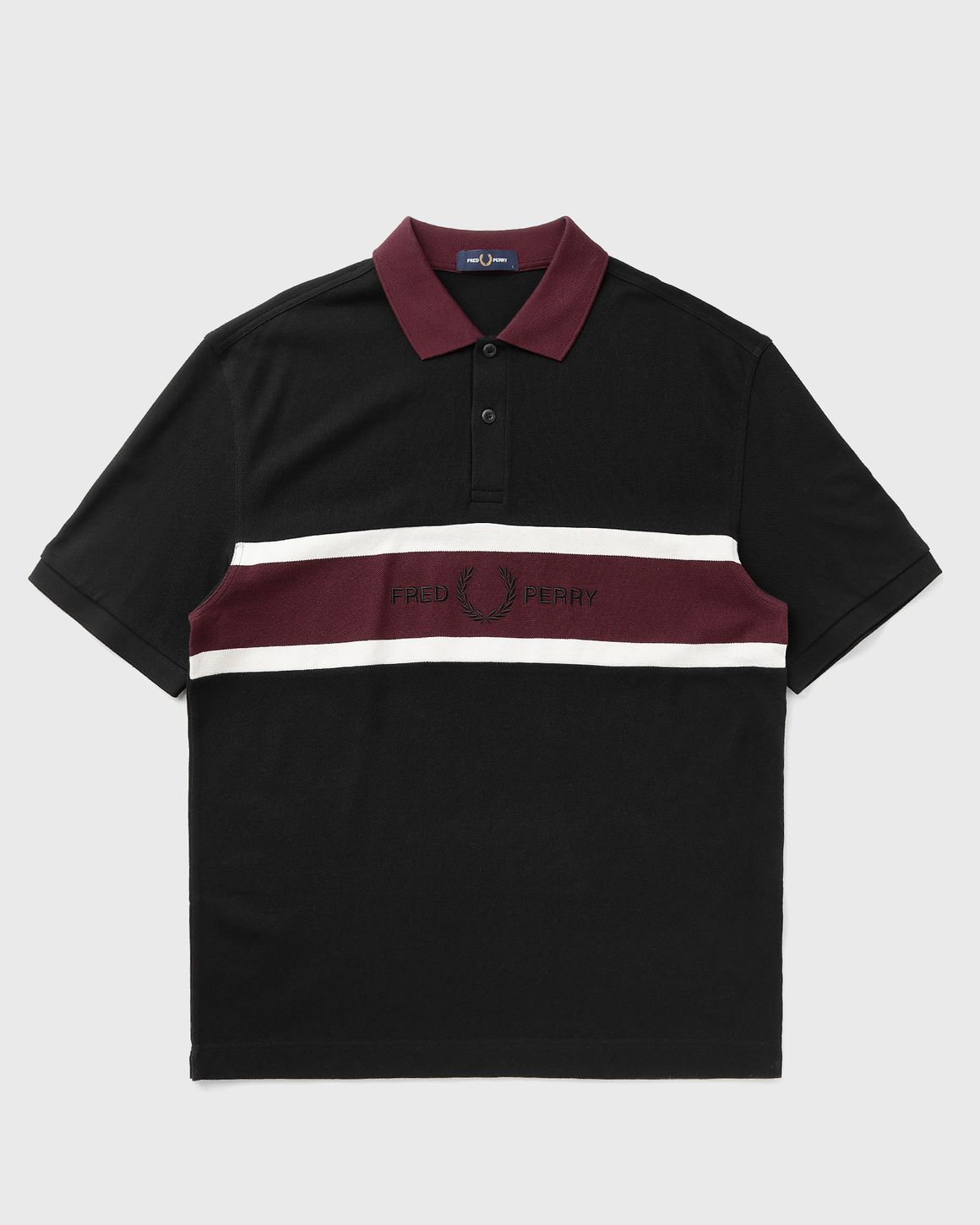 Fred Perry EMBROIDERED PANEL POLO SHIRT