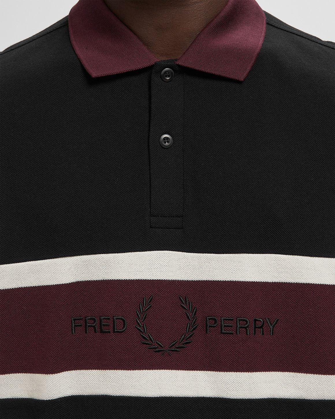 Ansicht 4 von Fred Perry EMBROIDERED PANEL POLO SHIRT