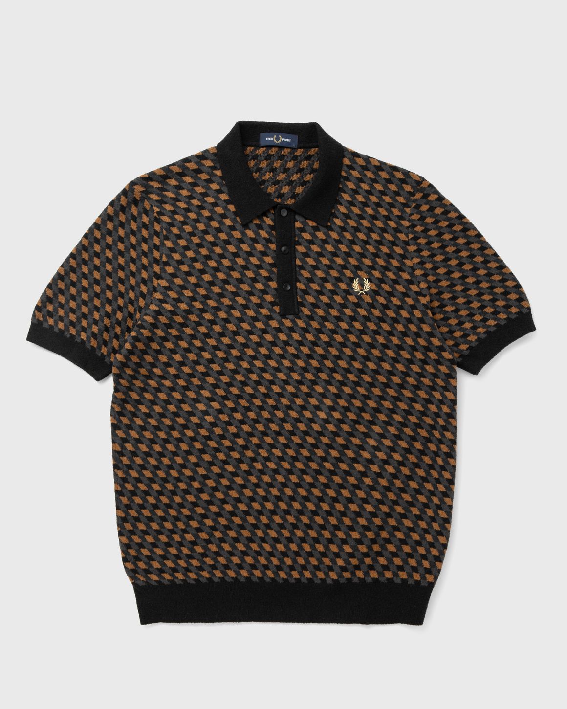 Fred Perry GEOMETRIC KNITTED SHIRT