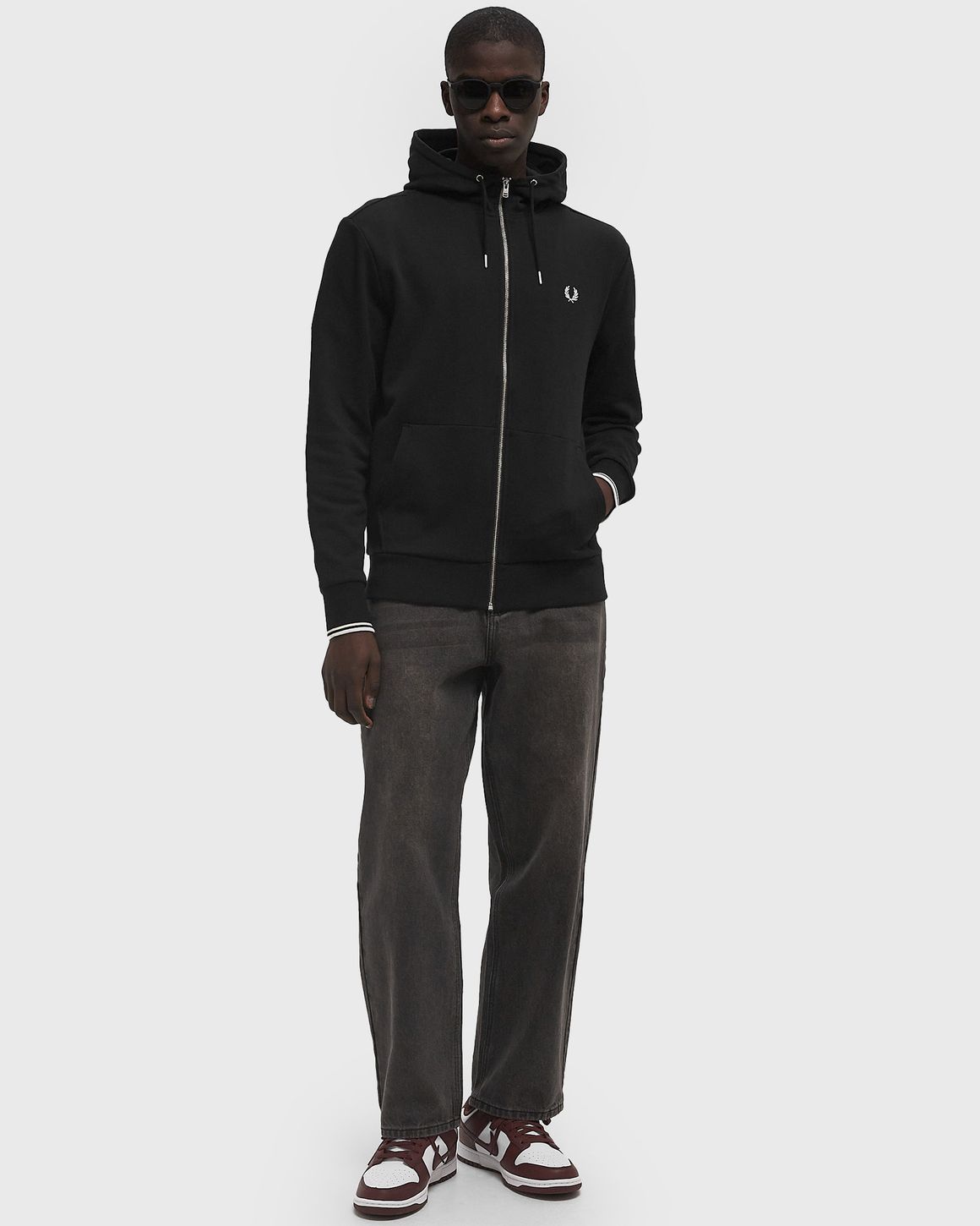 Ansicht 2 von Fred Perry HOODED ZIP THROUGH SWEATSHIRT