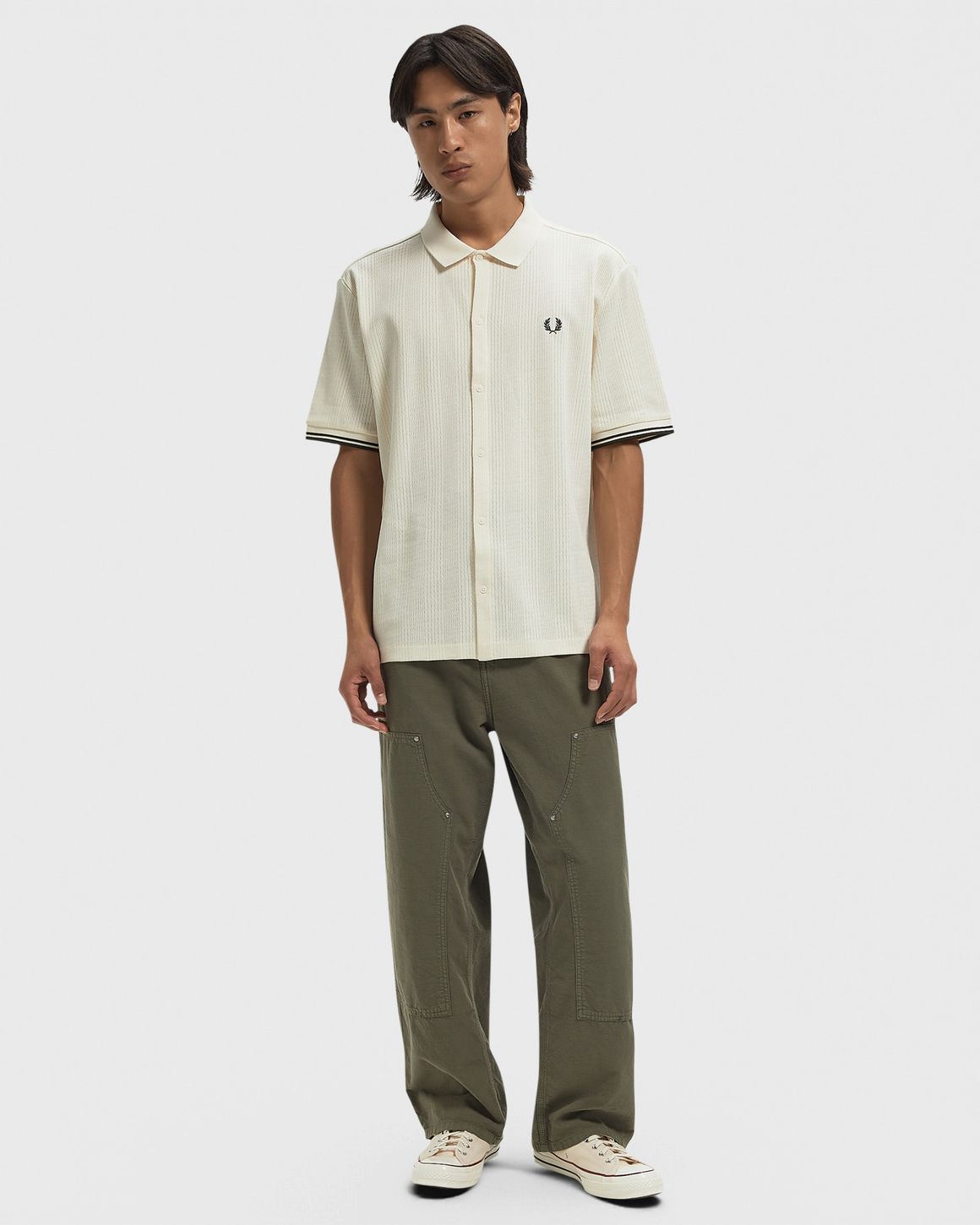 Ansicht 2 von Fred Perry POINTELLE BUTTON THORUGH POLO