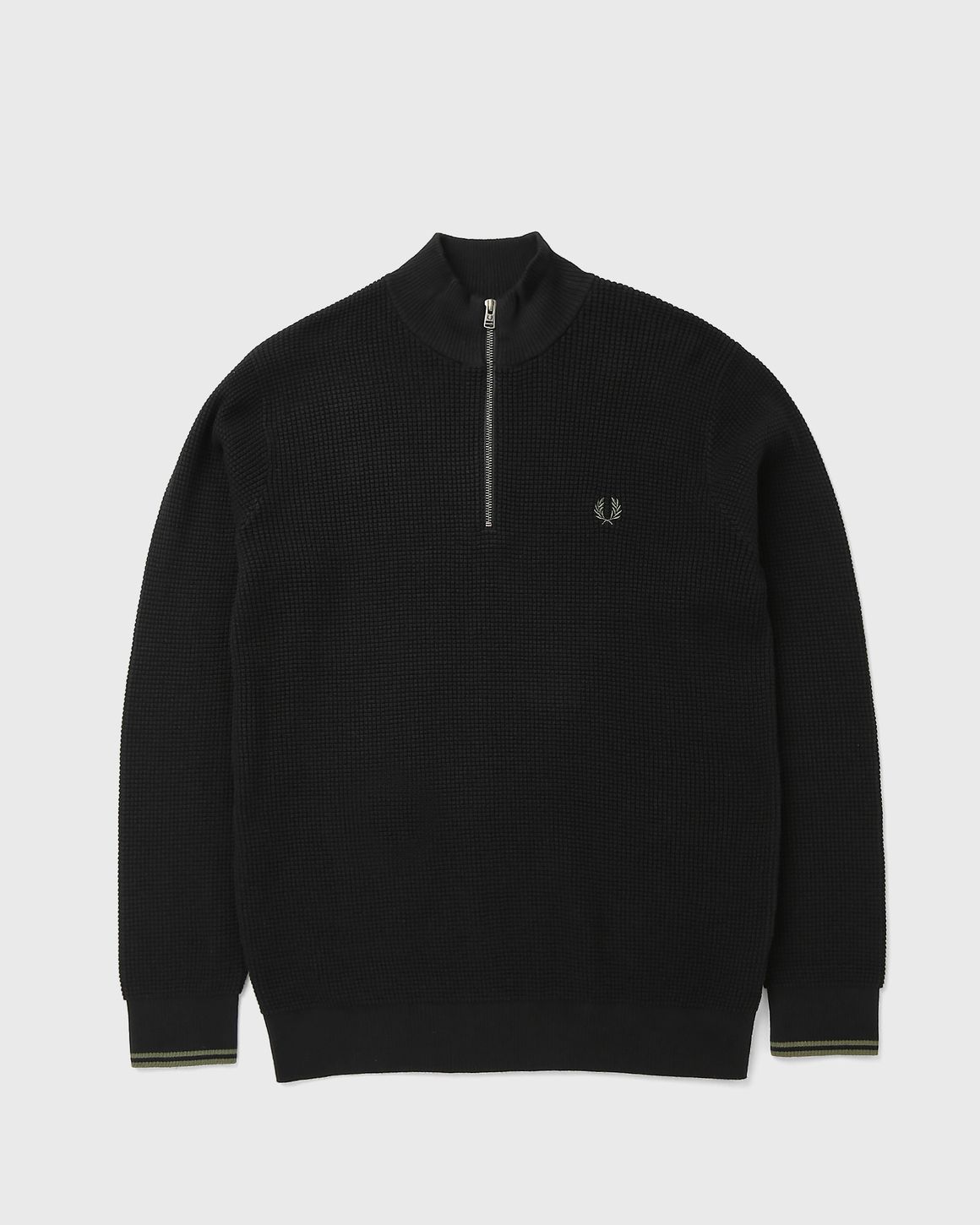 Fred Perry WAFFLE STITCH HALF ZIP JUMPER