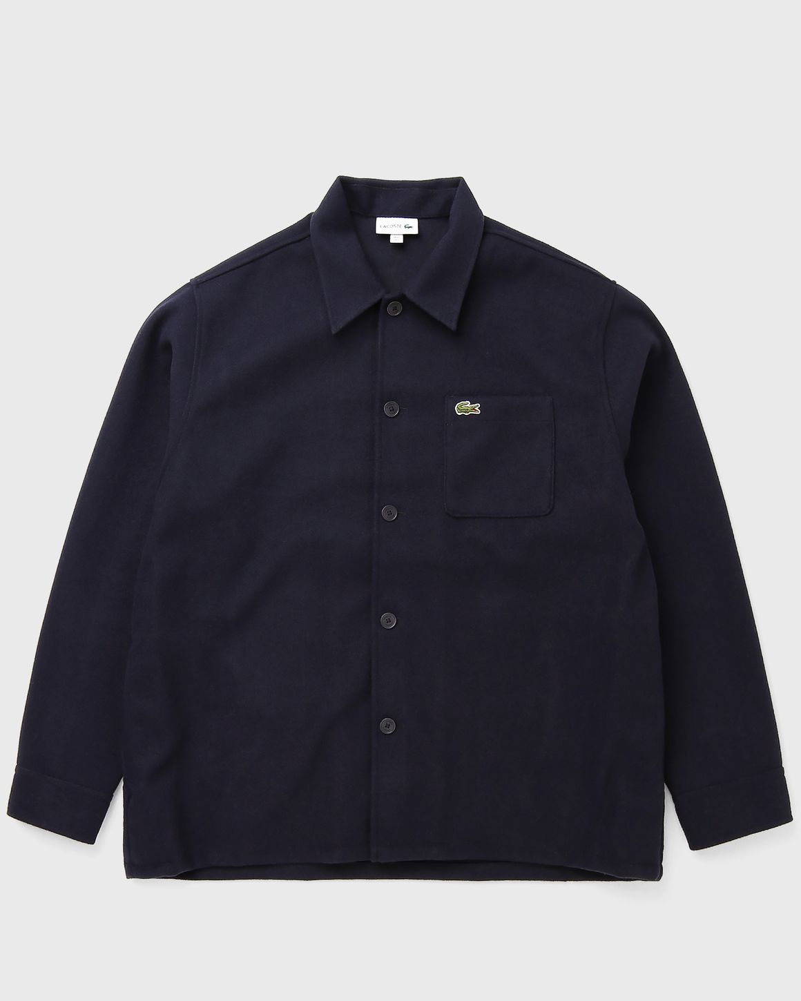 Lacoste Heavy Flannel Overshirt Blue | BSTN Store
