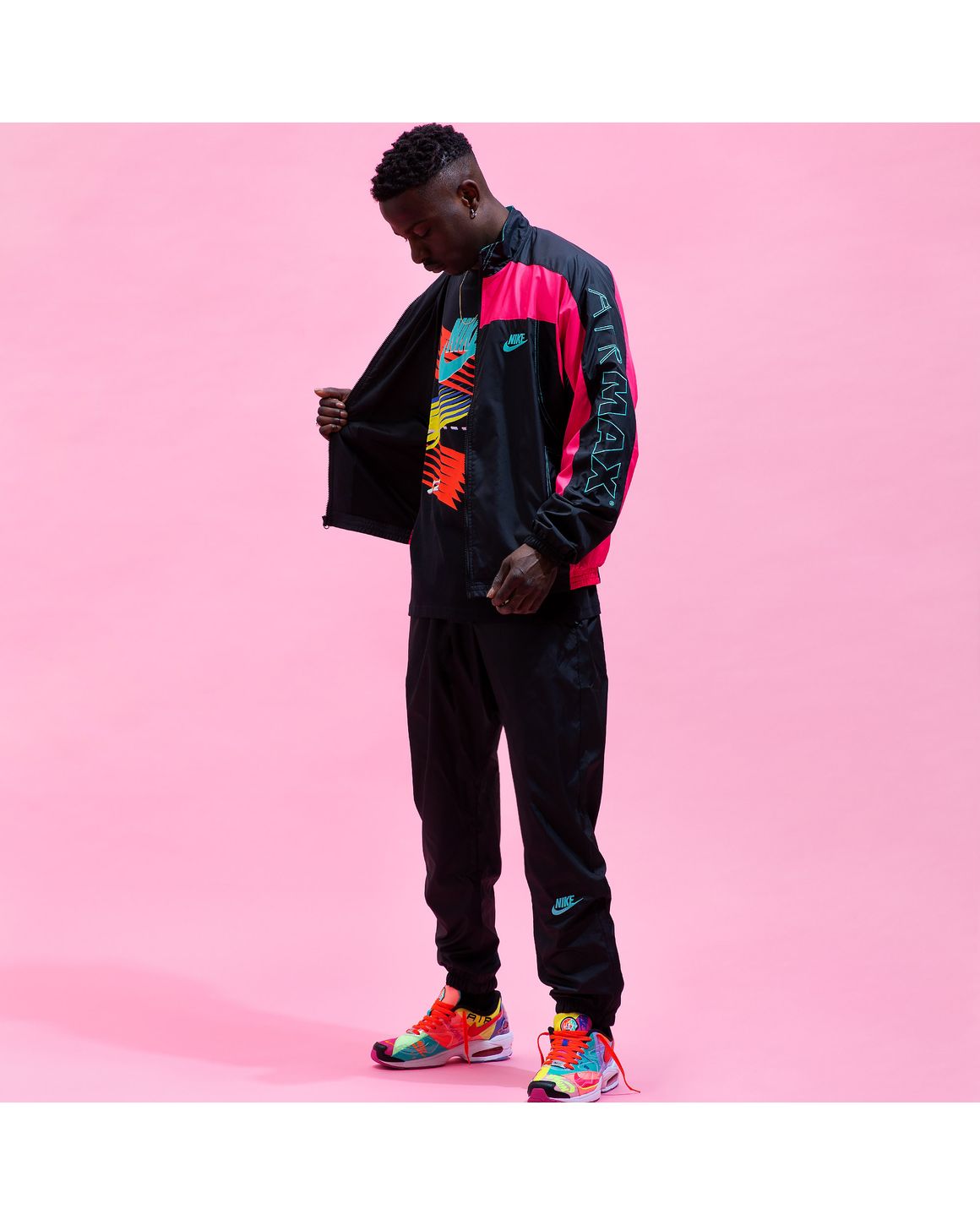 Nike NIKE X ATMOS NRG VINTAGE PATCHWORK TRACK JACKET Black | BSTN