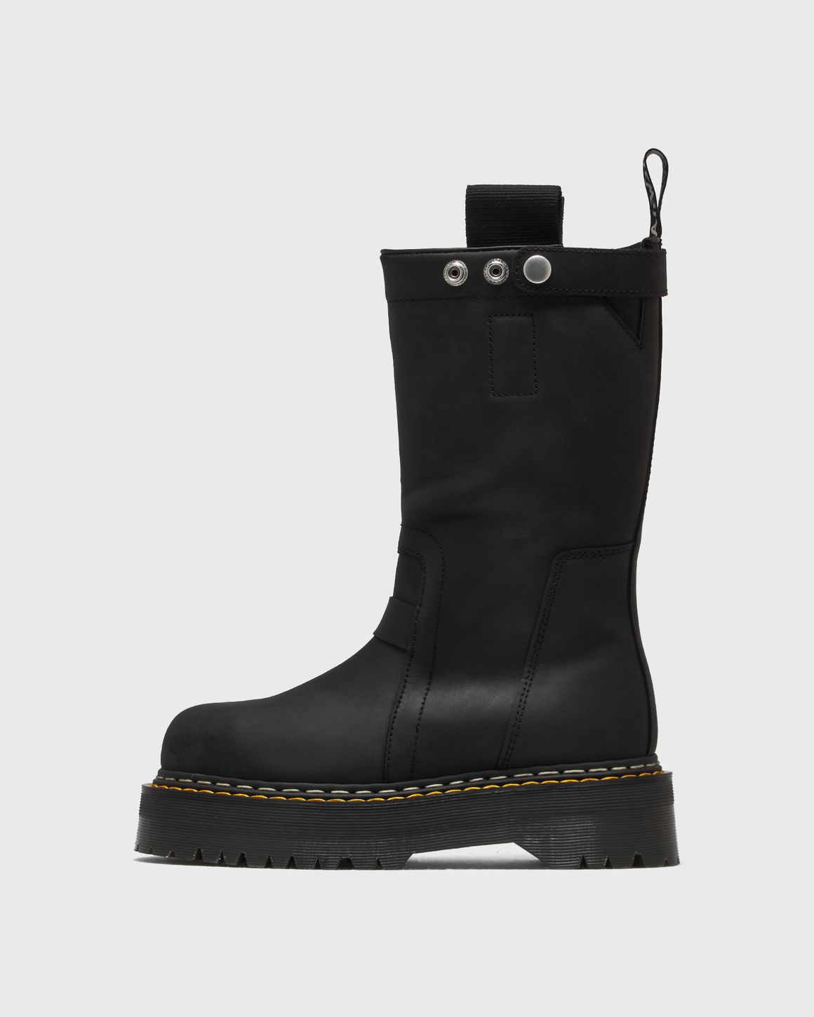 Rick Owens x Dr. Martens LEATHER BOOTS-QUAD SOLE PULL ON BOOT